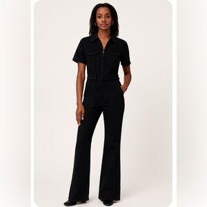 Good American Black Flare Jumpsuit
